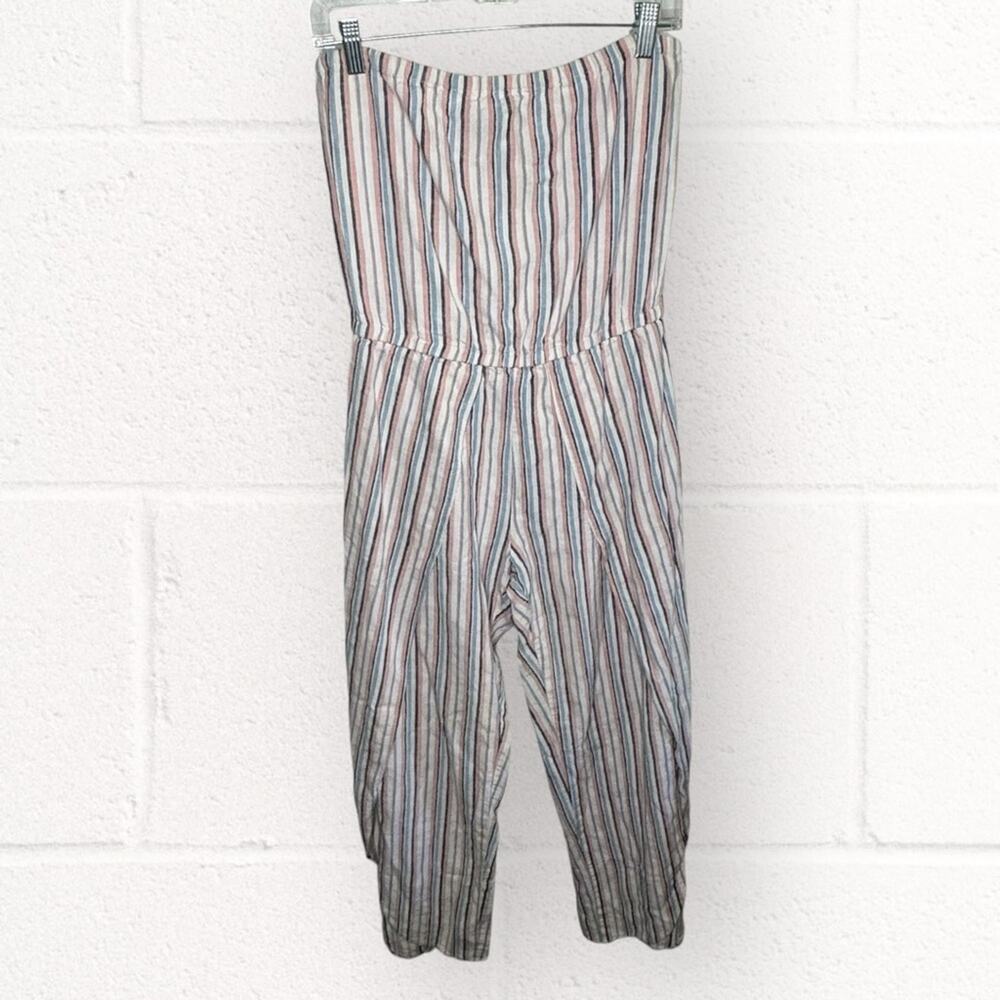 Anthropologie Drew Emerson Striped Strapless Jumpsuit - Picture 2 of 7